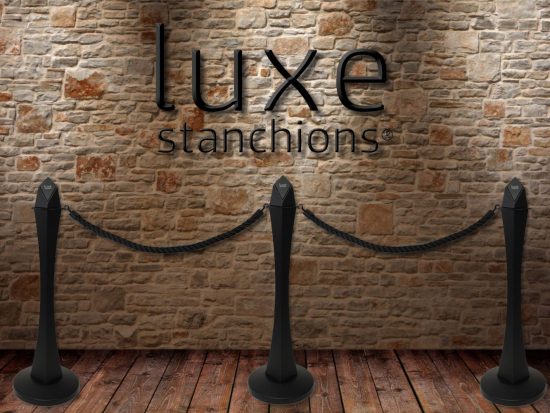Luxe VIP Black Rope Post Stanchions
