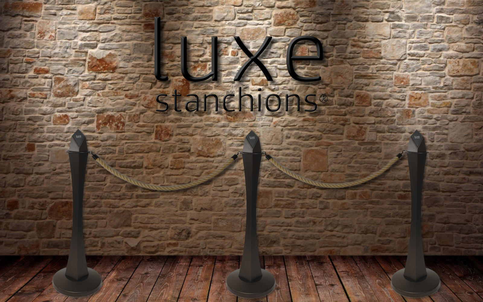 Luxe VIP Bronze Rope Post Stanchions