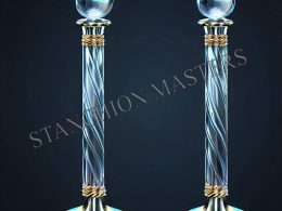Blue Ice Glass Stanchions By Stanchion Masters