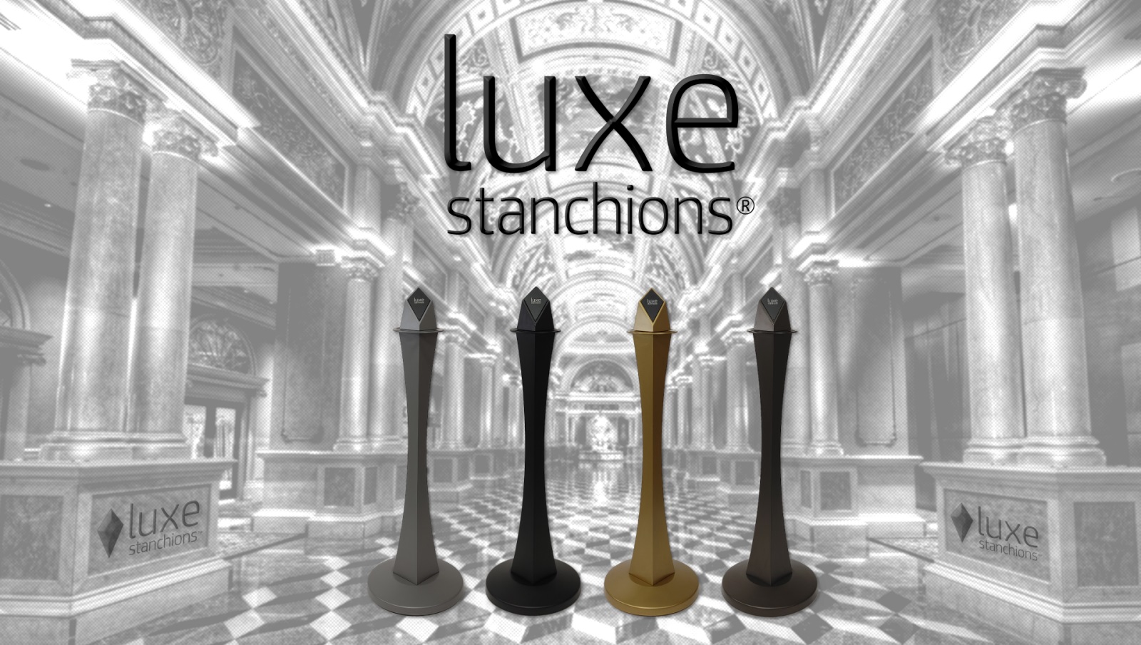 Luxe Stanchions Upscale Luxury Rope Post Barriers