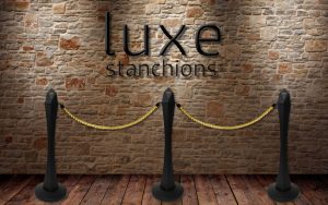 luxe brilliant gold stanchion barrier rope