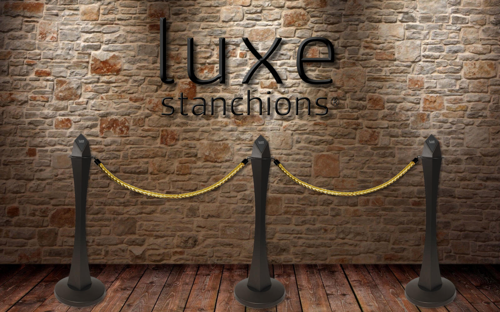 Luxe VIP Bronze Post and Rope Barrier