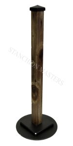 faux wood stanchions