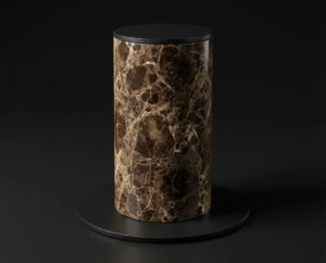 luxury brown marble pedestal