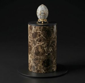 Brown Marble Pedestal for Luxury Product Display